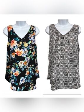 Reversible sleeveless blouse 19” p2p